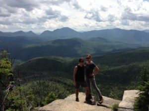 Nicolle and I enjoying a break on Zeacliff.